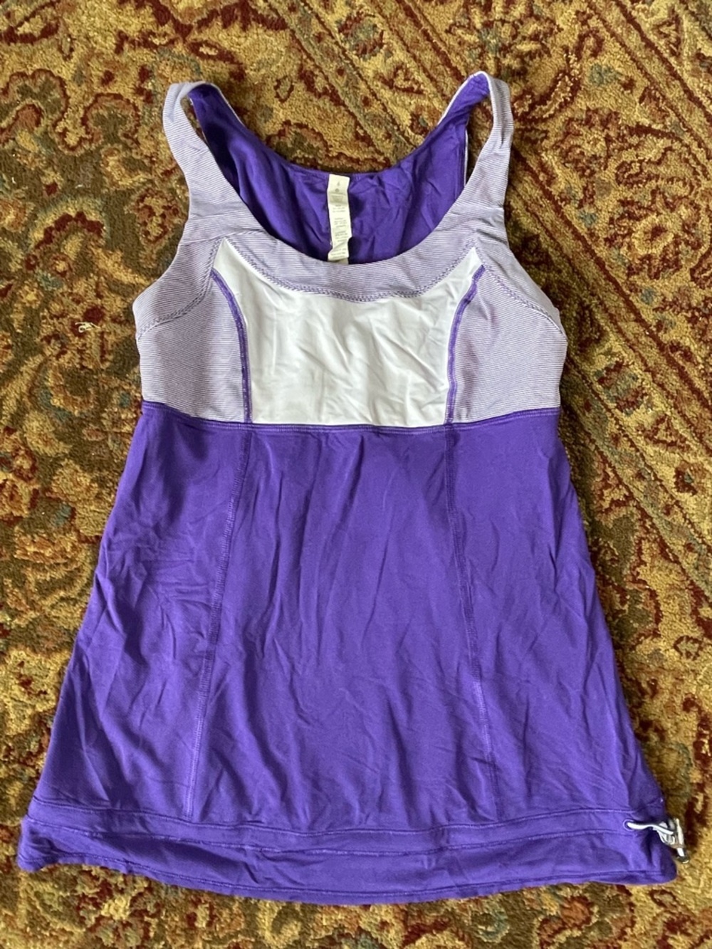 Lululemon Hustle and Bustle Cinch Tank  Wee Stripe Bruised Berry / Bruised Berry